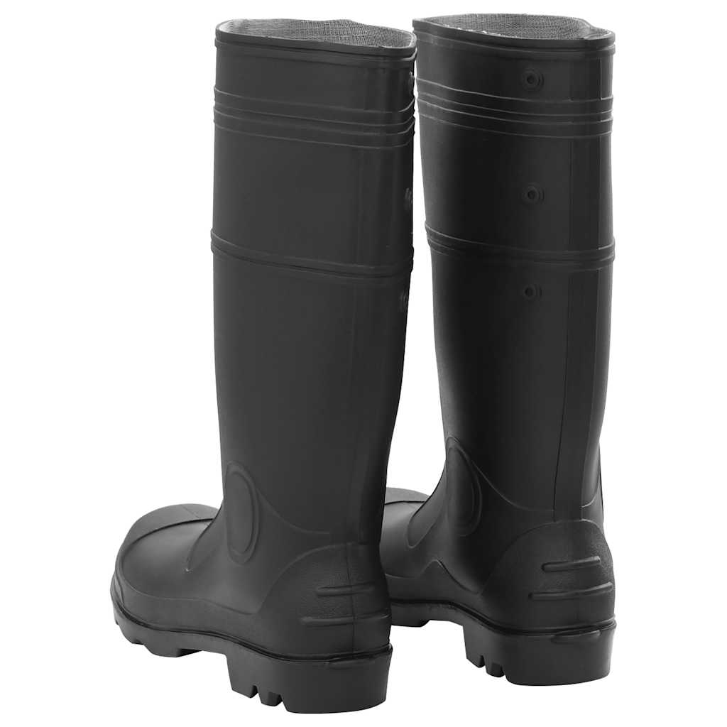 vidaXL Rain Boots Black Size 44 PVC 5