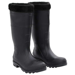Rain Boots with Removable Socks Black Size 41 PVC