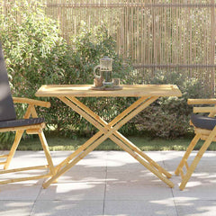 vidaXL Folding Garden Table 110x55x75 cm Bamboo 1