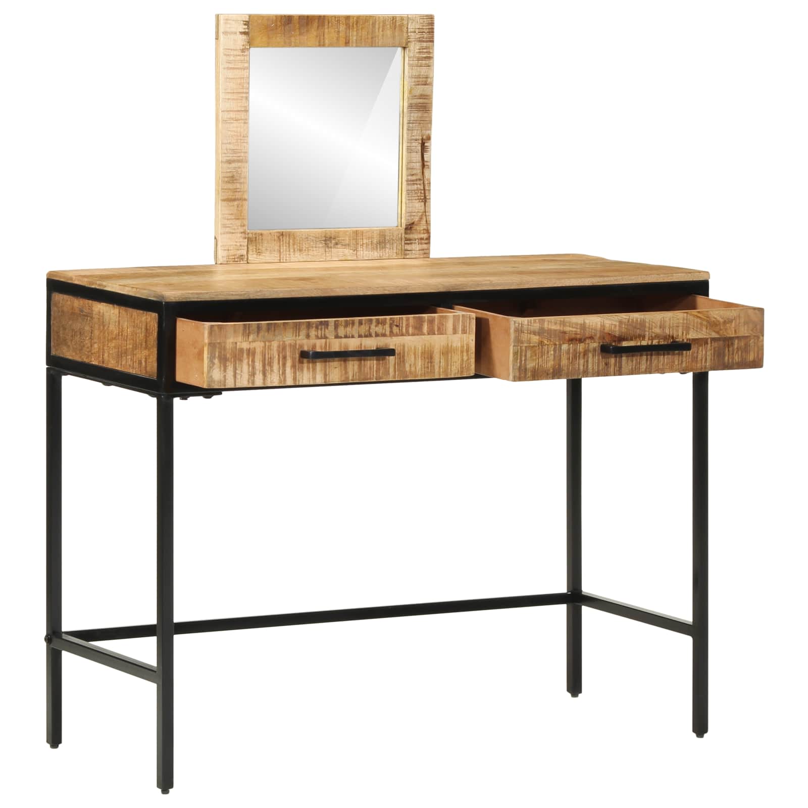vidaXL Dressing Table Brown 100 x 40 x 120 cm Solid Mango wood 2