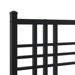 vidaXL Metal Replace Headboard Black 193cm 5