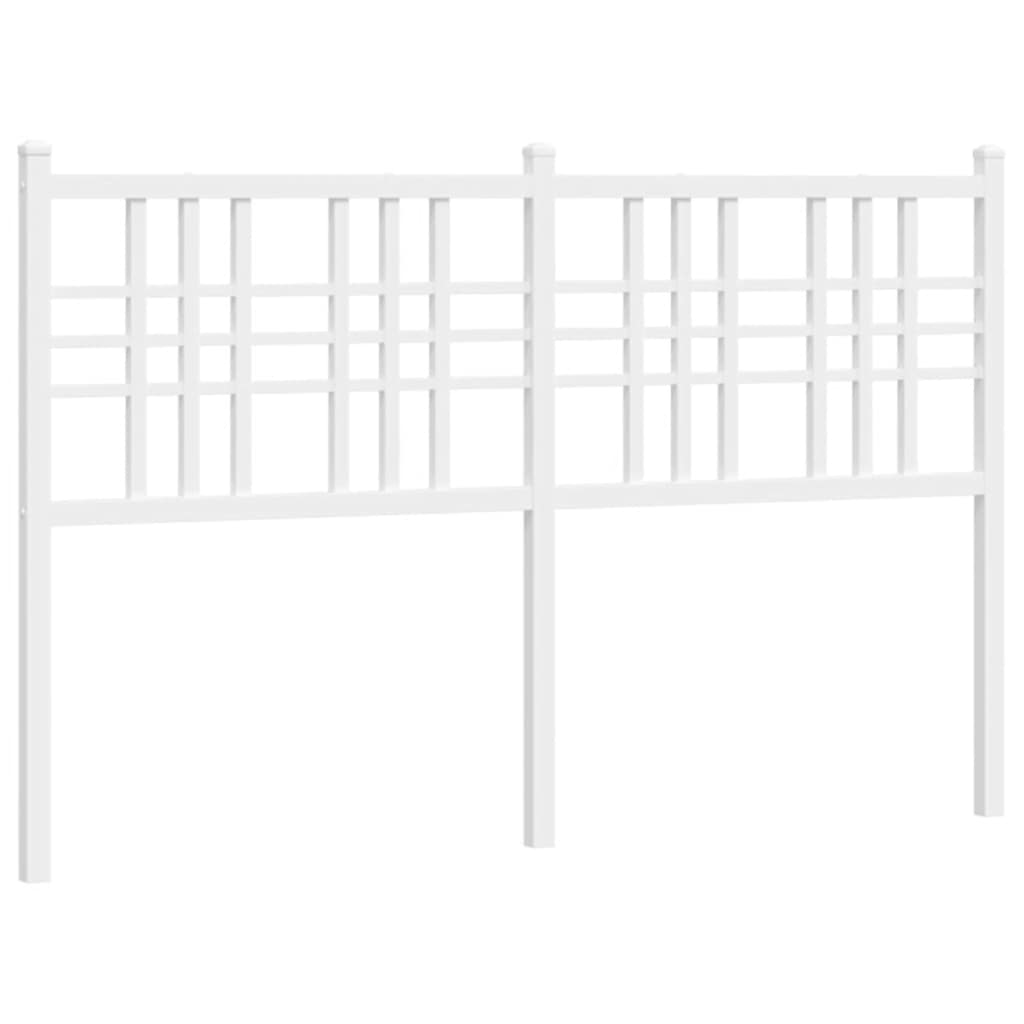 vidaXL Metal Replace Headboard White 120cm 2
