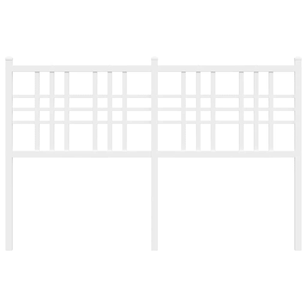 vidaXL Metal Replace Headboard White 120cm 4