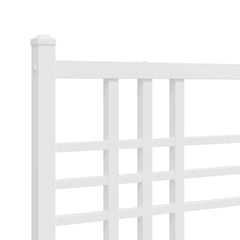 vidaXL Metal Replace Headboard White 120cm 5