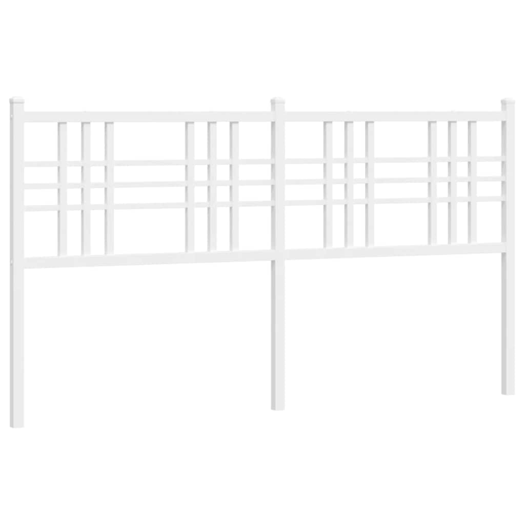 vidaXL Metal Replace Headboard White 160cm 2