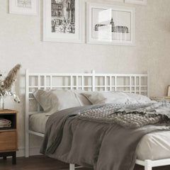 vidaXL Metal Replace Headboard White 160cm 1