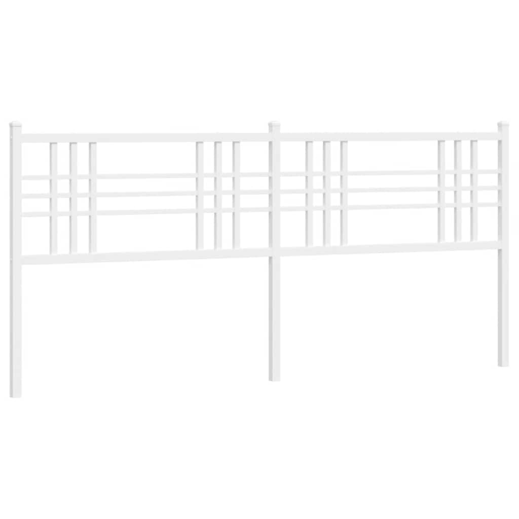 vidaXL Metal Replace Headboard White 180cm 2