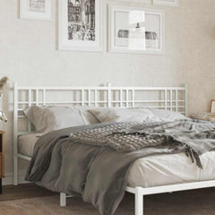 vidaXL Metal Replace Headboard White 180cm 1