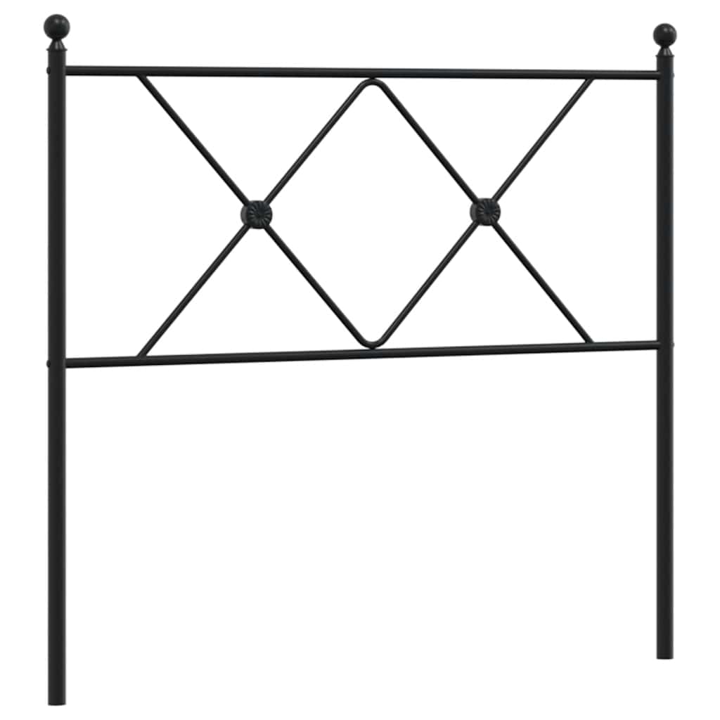 vidaXL Metal Replace Headboard Black 90cm 2