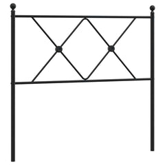 vidaXL Metal Replace Headboard Black 90cm 2