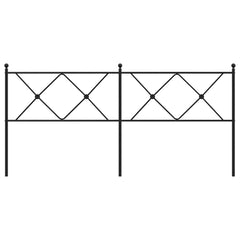 vidaXL Metal Replace Headboard Black 180cm 4