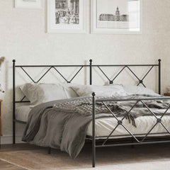 vidaXL Metal Replace Headboard Black 180cm 1