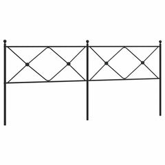 vidaXL Metal Replace Headboard Black 200cm 2