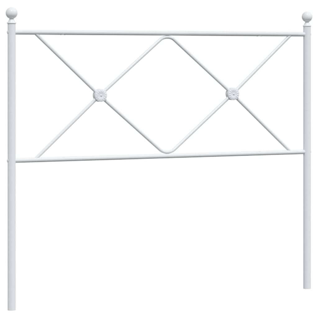 vidaXL Metal Replace Headboard White 107cm 2