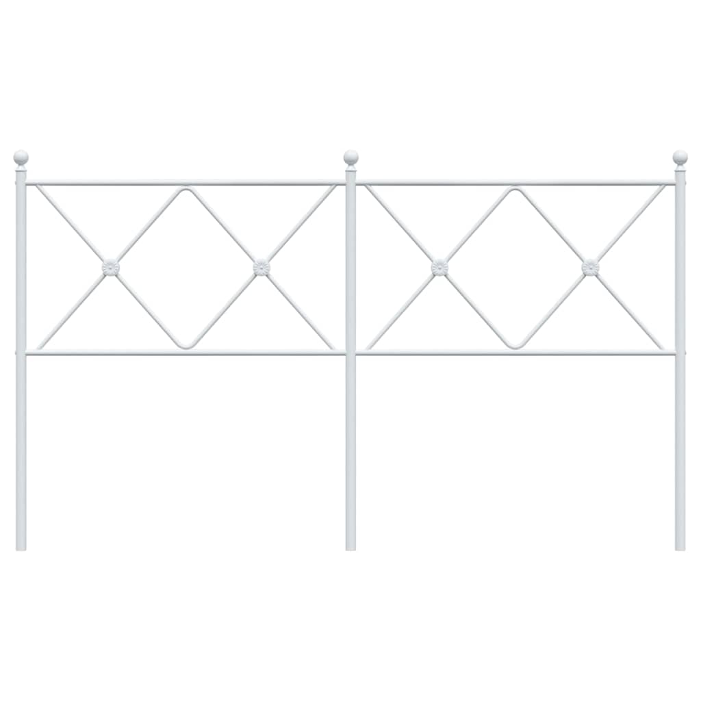 vidaXL Metal Replace Headboard White 160cm 4