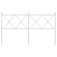 vidaXL Metal Replace Headboard White 160cm 4