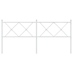 vidaXL Metal Replace Headboard White 180cm 4