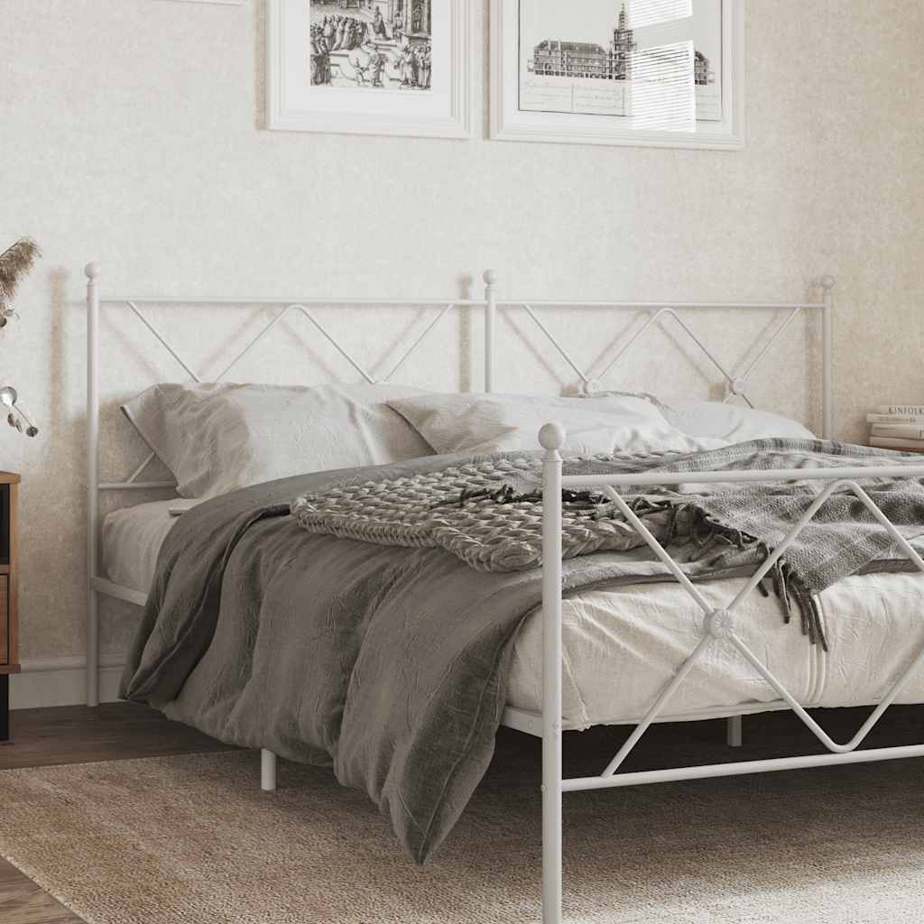 vidaXL Metal Replace Headboard White 180cm 1