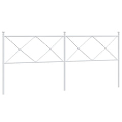 vidaXL Metal Replace Headboard White 193cm 2