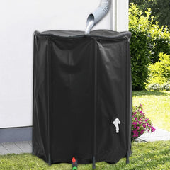 Water Tank with Tap Foldable PVC Black 750 l