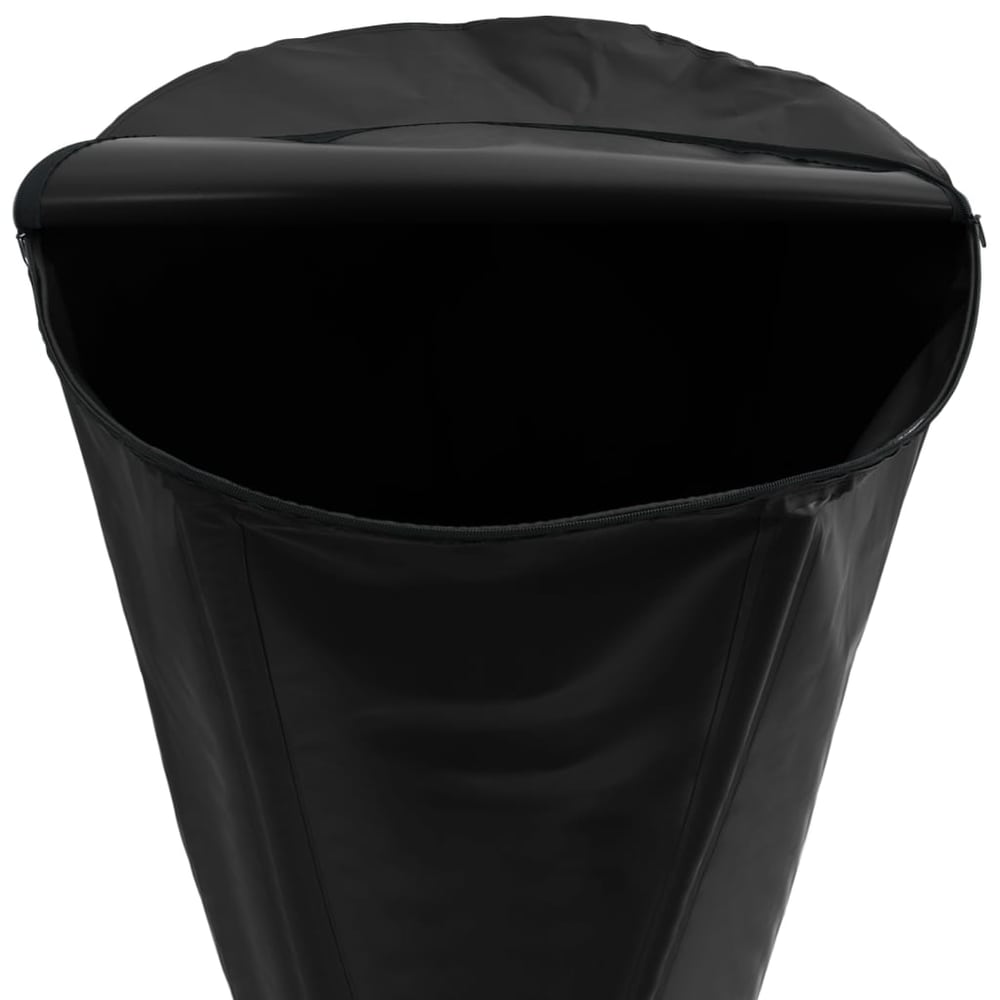 Water Tank with Tap Foldable PVC Black 500 l