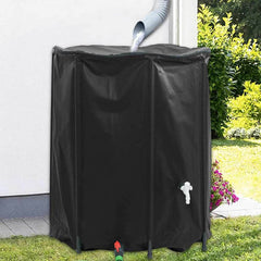 Water Tank with Tap Foldable PVC Black 1250 l