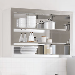 Kitchen Wall Cabinet with Shelf Stainless Steel 110 cm 75 cm standard