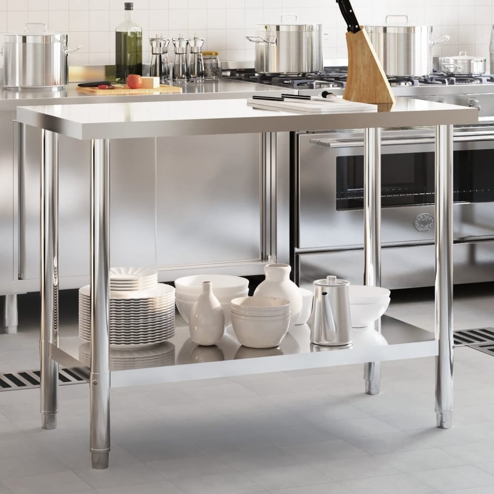 Kitchen Work Table Stainless Steel 110 x 55 x 85 cm Without wheels