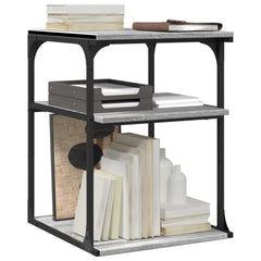 vidaXL Printer Stand 3-Tier Grey Sonoma 43x48x64 cm Engineered Wood 6