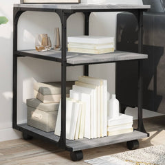 vidaXL Printer Stand 3-Tier Grey Sonoma 43x48x64 cm Engineered Wood 1