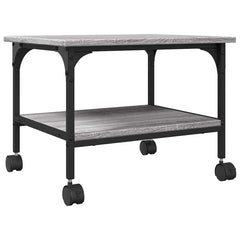 Printer Stand 2-Tier 50x40x38 cm Engineered Wood Grey sonoma