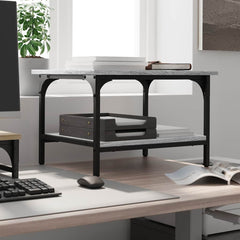 Printer Stand 2-Tier 50x40x38 cm Engineered Wood Grey sonoma