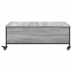 vidaXL Coffee Table with Wheels Grey Sonoma 91x55x34 cm Engineered Wood 6