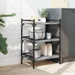 vidaXL Kitchen Trolley Grey Sonoma 50x35x75.5 cm Engineered Wood 3