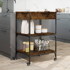 Kitchen Trolley 60x48x89,5 cm Engineered Wood Smoked oak