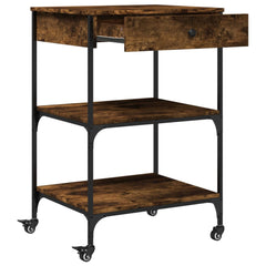 Kitchen Trolley 60x48x89,5 cm Engineered Wood Smoked oak