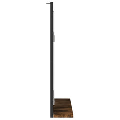 vidaXL Bathroom Mirror with Shelf Smoked Oak 50x12x60 cm Engineered Wood 5