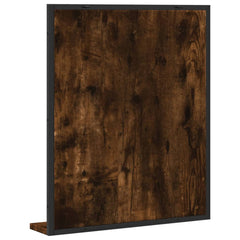 vidaXL Bathroom Mirror with Shelf Smoked Oak 50x12x60 cm Engineered Wood 6