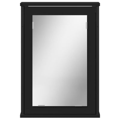 Bathroom Mirror Cabinet Black 42x12x60 cm Engineered Wood