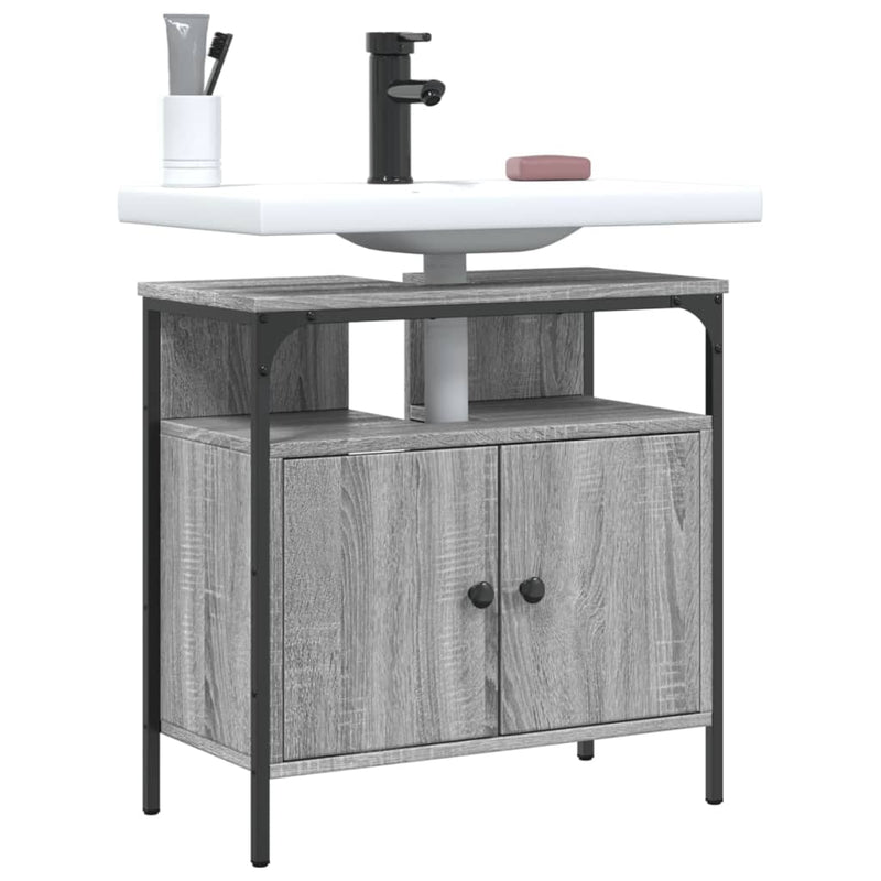 Bathroom Sink Cabinet Grey Sonoma 60x30x60 cm Engineered Wood