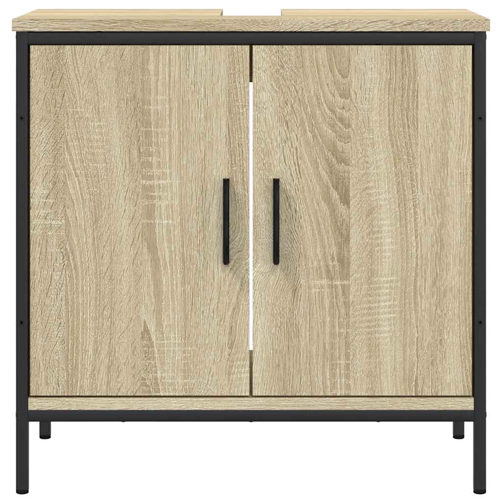 vidaXL Bathroom Sink Cabinet Sonoma Oak 60x30x60 cm Engineered Wood 4
