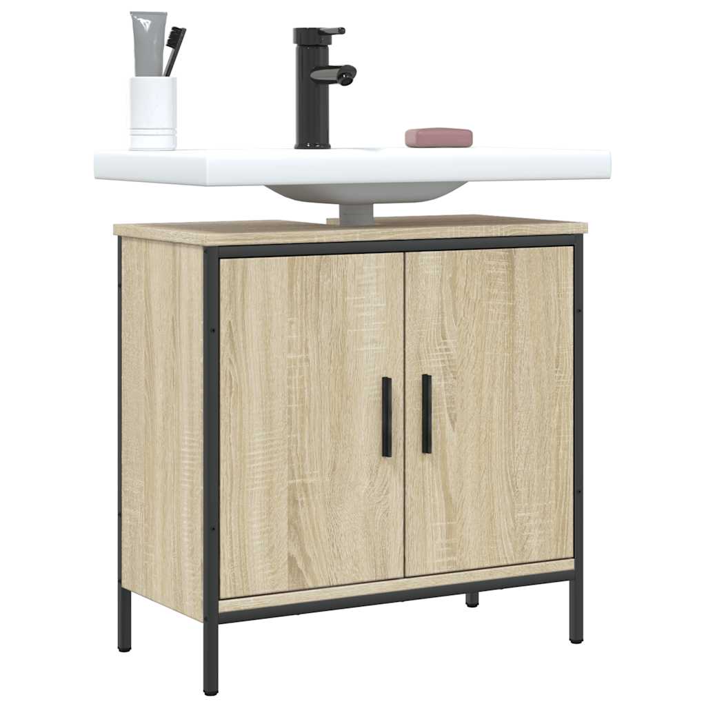 vidaXL Bathroom Sink Cabinet Sonoma Oak 60x30x60 cm Engineered Wood 1