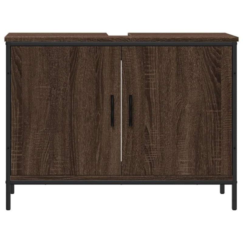 Bathroom Sink Cabinet Brown Oak 80x30x60 cm Engineered Wood