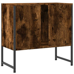 vidaXL Bathroom Sink Cabinet Smoked Oak 60x33x60 cm Engineered Wood 6