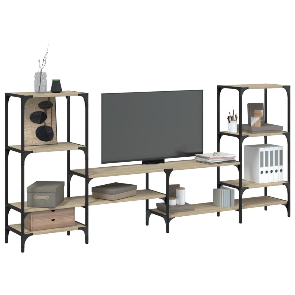 vidaXL TV Cabinet Sonoma Oak 206.5x28.5x95 cm Engineered Wood 1