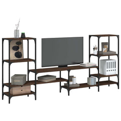 TV Cabinet 206,5x28,5x95 cm Engineered Wood Brown oak