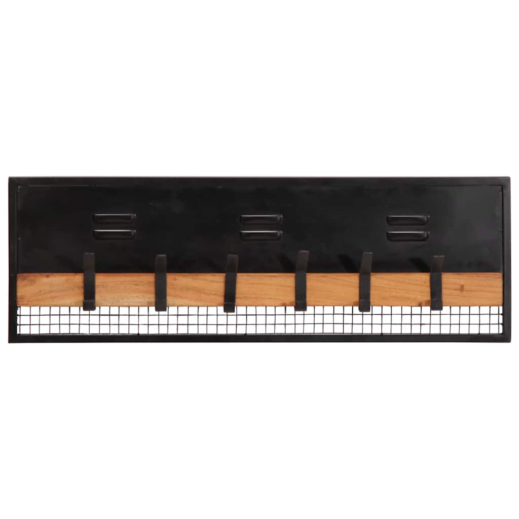 vidaXL Wall-mounted Coat Rack 90x11x30 cm Solid Wood Mango 2