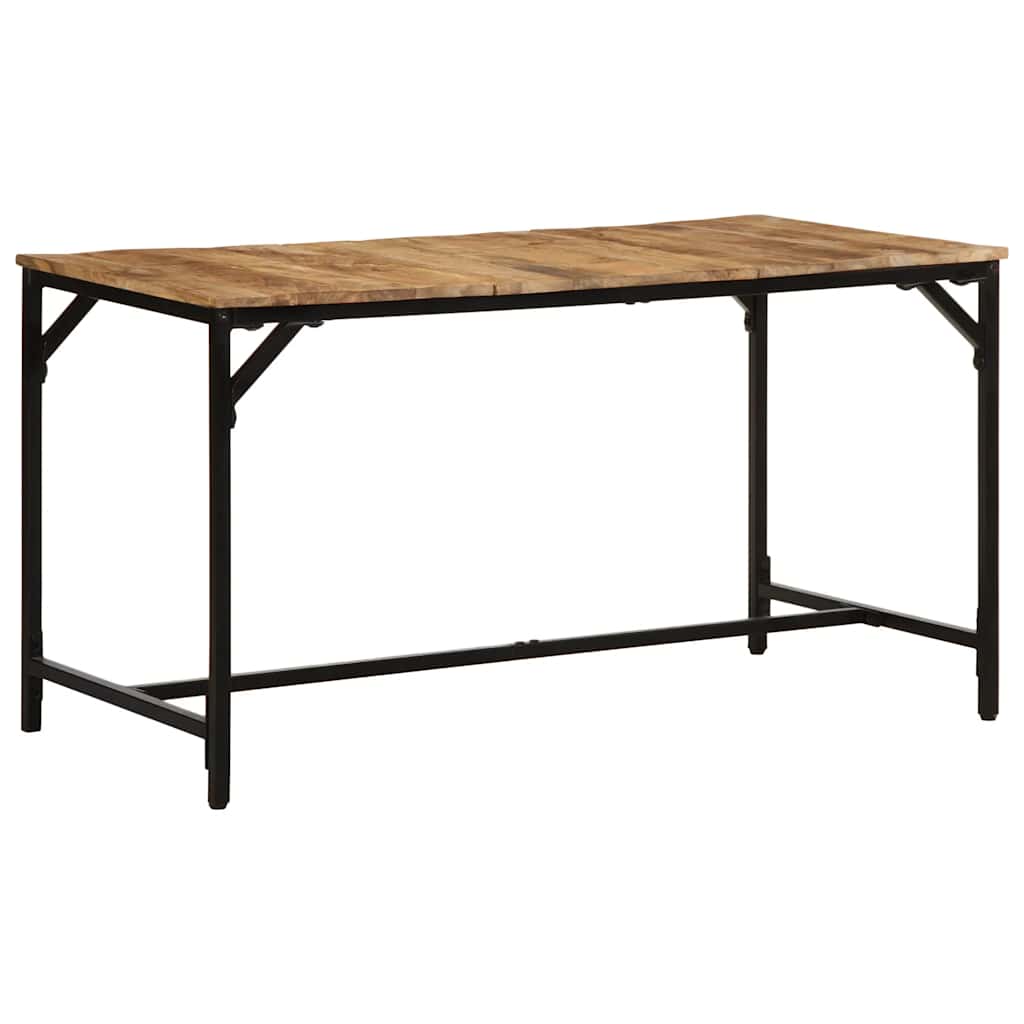 vidaXL Dining Table 140x70x75 cm Solid Wood Rough Mango 1