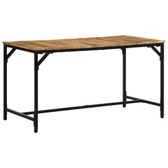 vidaXL Dining Table 140x70x75 cm Solid Wood Rough Mango 1