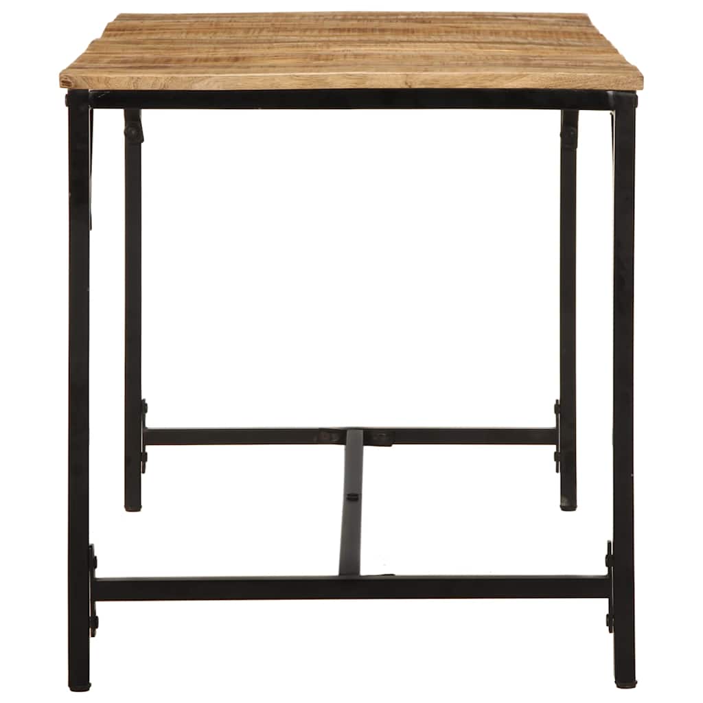 vidaXL Dining Table 140x70x75 cm Solid Wood Rough Mango 3